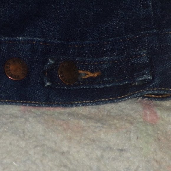 Vintage Rustler Womens XL Dark Blue Denim Jacket with Embroidered Thunderbird - Picture 14 of 15